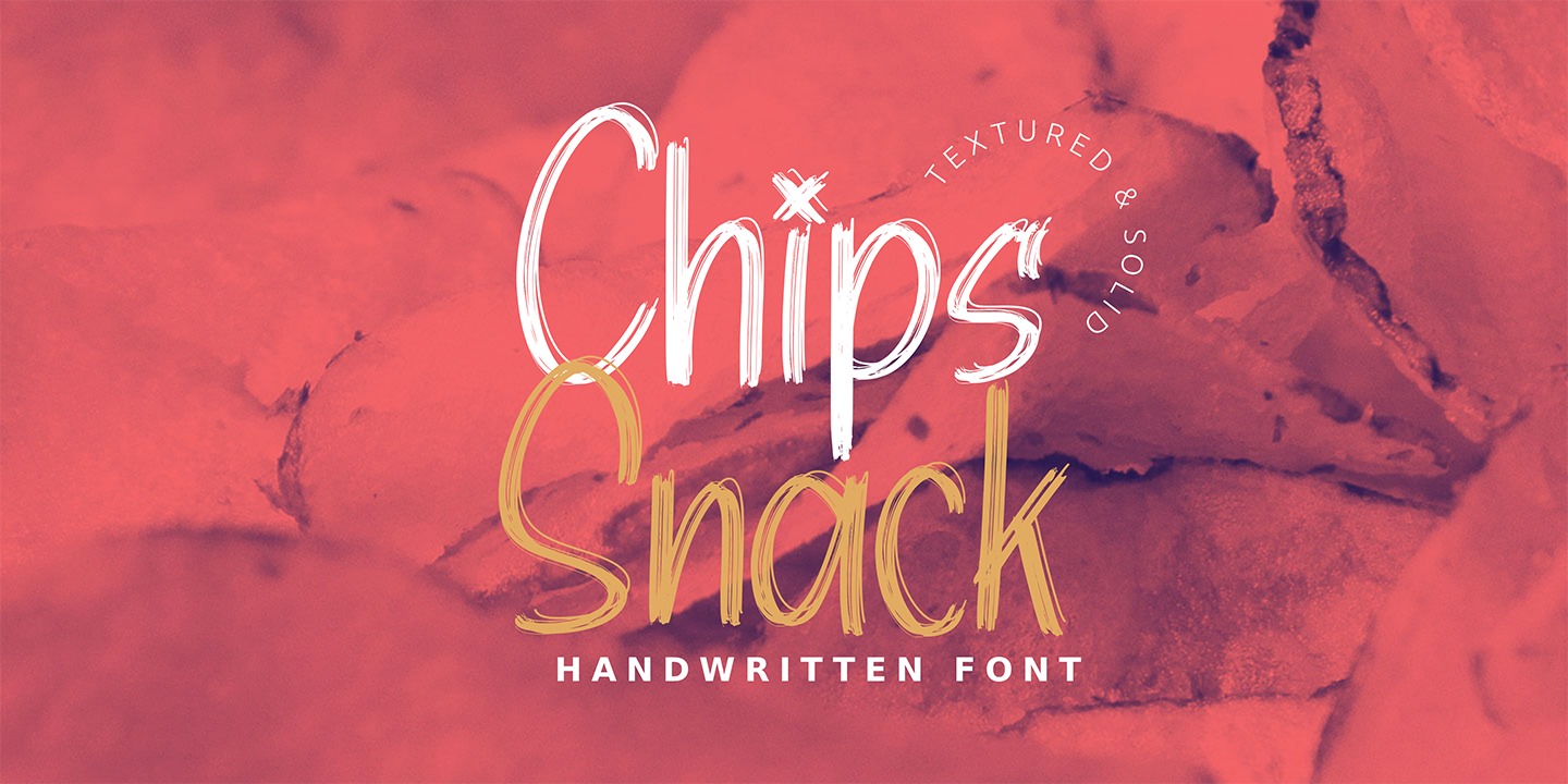 Beispiel einer Chips Snack Solid-Schriftart